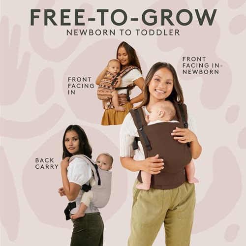 TULA Baby Tula Breathable Mesh Panel Free-to-Grow Baby Carrier - Adjustable, Comfortable, Newborn to Toddler Carrier - Ergonomic Fit for 7lbs to 45lbs - Back & Front Carry Options - Urbanista (Black) - Image 3