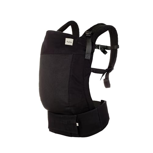 TULA Baby Tula Breathable Mesh Panel Free-to-Grow Baby Carrier - Adjustable, Comfortable, Newborn to Toddler Carrier - Ergonomic Fit for 7lbs to 45lbs - Back & Front Carry Options - Urbanista (Black) - Image 1