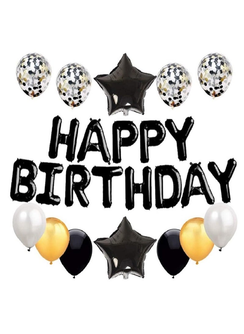 Cool Baby - 25-Piece Inflatable Happy Birthday Foil Balloon Set - Image 1