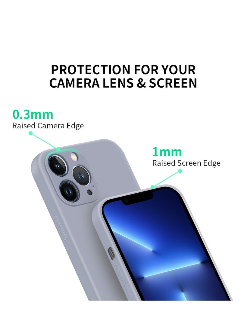 INFOSUN - INFOSUN Compatible with apple iPhone 13 Pro MAX Full Coverage for Protective Case, Ultra Slim Soft Silicone Gel TPU Cover, Matte Surface Ultra-Thin Case, for iPhone 13 Pro MAX (Gray) - Image 1