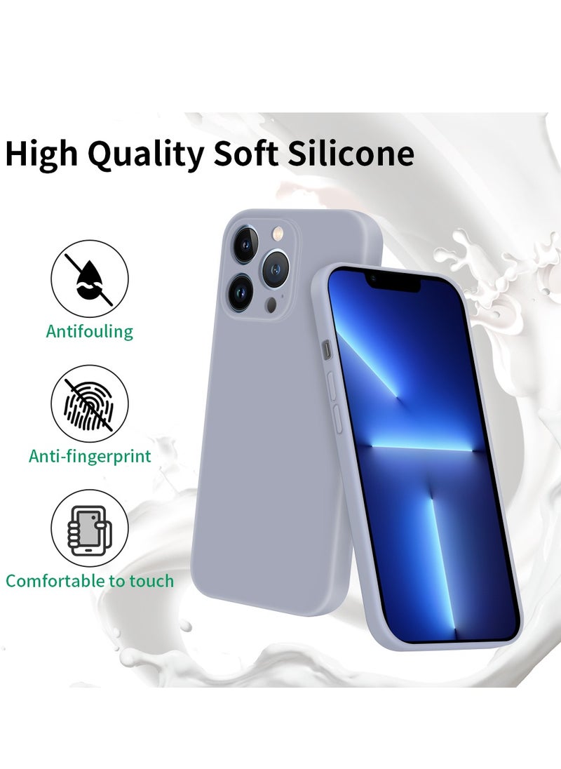INFOSUN - INFOSUN Compatible with apple iPhone 13 Pro MAX Full Coverage for Protective Case, Ultra Slim Soft Silicone Gel TPU Cover, Matte Surface Ultra-Thin Case, for iPhone 13 Pro MAX (Gray) - Image 1