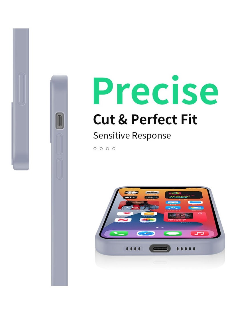 INFOSUN - INFOSUN Compatible with apple iPhone 13 Pro MAX Full Coverage for Protective Case, Ultra Slim Soft Silicone Gel TPU Cover, Matte Surface Ultra-Thin Case, for iPhone 13 Pro MAX (Gray) - Image 1