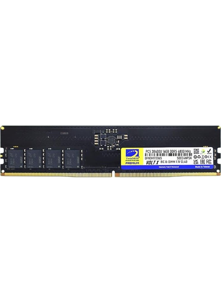 TwinMOS - 16 GB Ddr5 4800MHZ CL40 DT TMD516GB4800U40 - Image 1