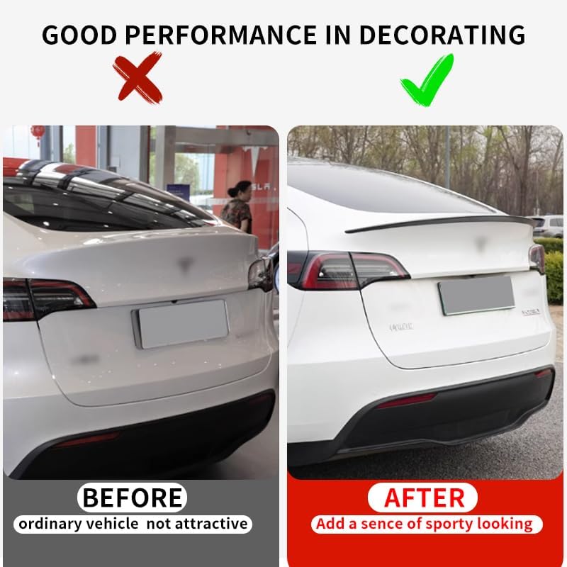 Arcoche Real Carbon Fiber Spoiler for Tesla Model 3 Highland 2024 Performance Rear Trunk Lip - Image 3