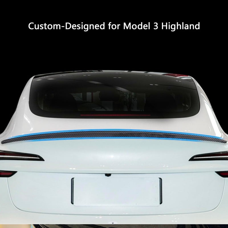 Arcoche Real Carbon Fiber Spoiler for Tesla Model 3 Highland 2024 Performance Rear Trunk Lip - Image 2