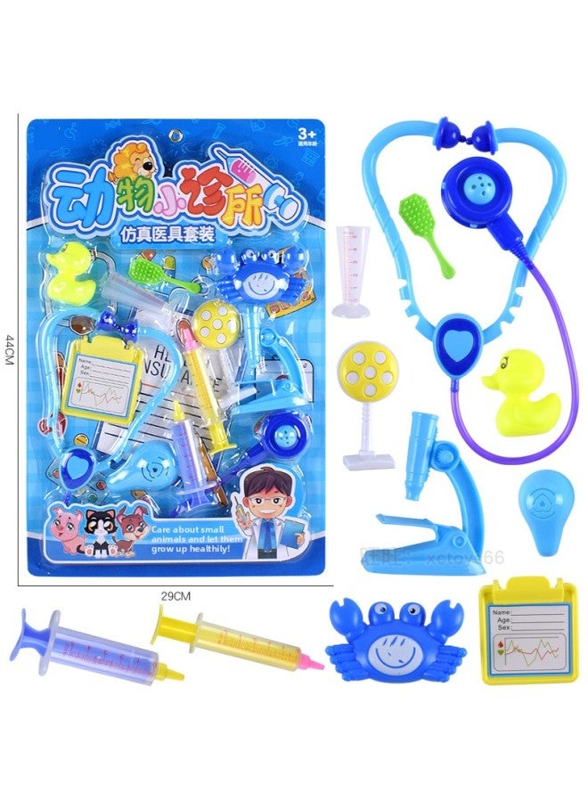 Style Board Small Medical Doctor Capsule Stethoscope Medicine Box Set Children's Play Toys-Color:53172 Hanging Plate 【little Medical Scientist】 Random Color 9901 - Image 4