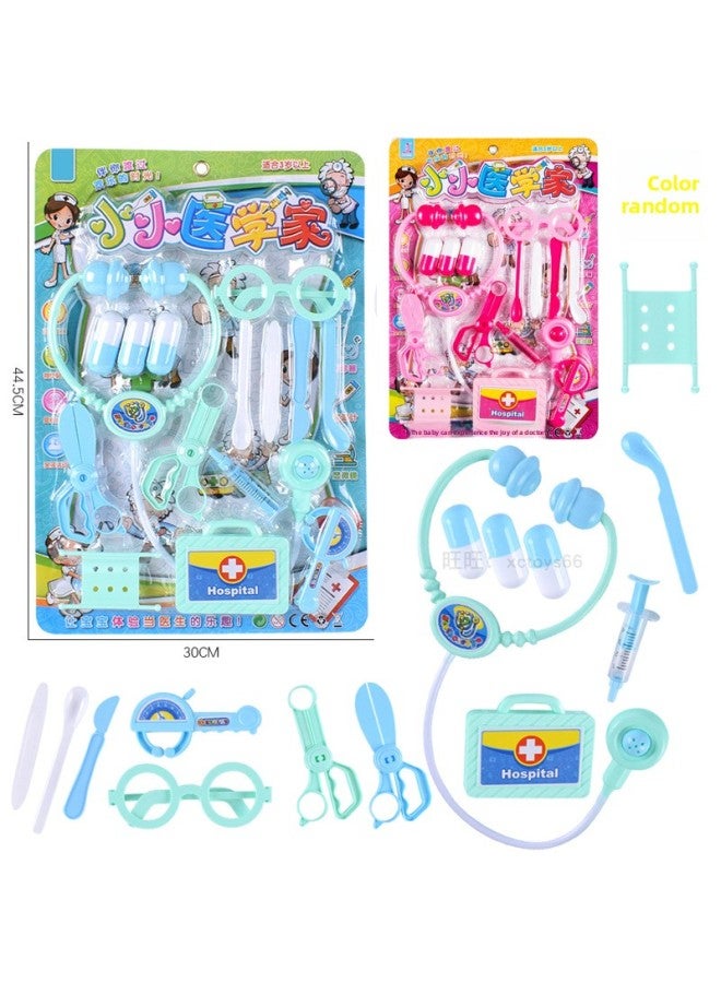 Style Board Small Medical Doctor Capsule Stethoscope Medicine Box Set Children's Play Toys-Color:53172 Hanging Plate 【little Medical Scientist】 Random Color 9901 - Image 1