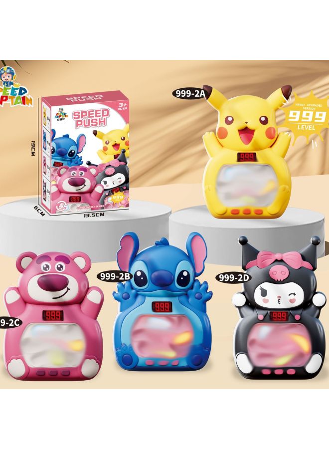 Quick-push Game Machine Russian Version Of The Rodent Pioneer Press Music Puzzle Through The Door To Play Hamster Children's Toys Wholesale-Color:Stitch 【999 Three-dimensional Lcd Screen】 - Image 2