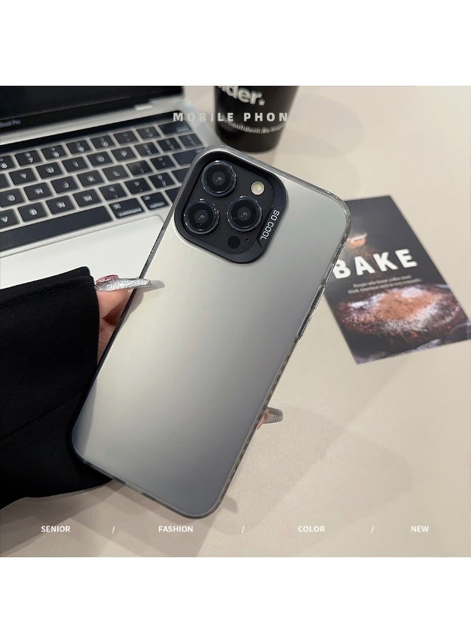 NIBEMINENT Aurora Laser Protective TPU Case Cover For iPhone 15, Silver Black