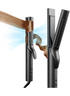 TYMO TYMO Airflow 20 Curling Iron Flat Iron  Hair Straightener and Curler 2 in 1 125 Inch Curling Wand for Long Short Hair Dual Voltage for Travel 54 Million Ionic AntiTangle 5 Temps Black 