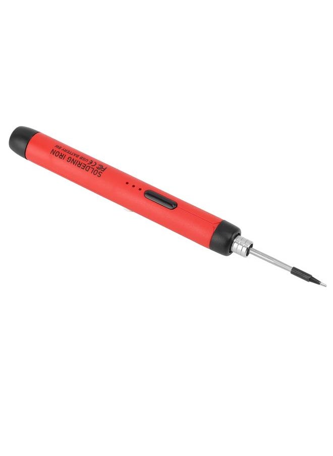 Thoraya - Soldering Iron Welding Tools with Iron Tips with Touch Sensor 800mAh USB Charging Anti Oxidation Soldering Iron Kit for DIY Welding Red - Image 1