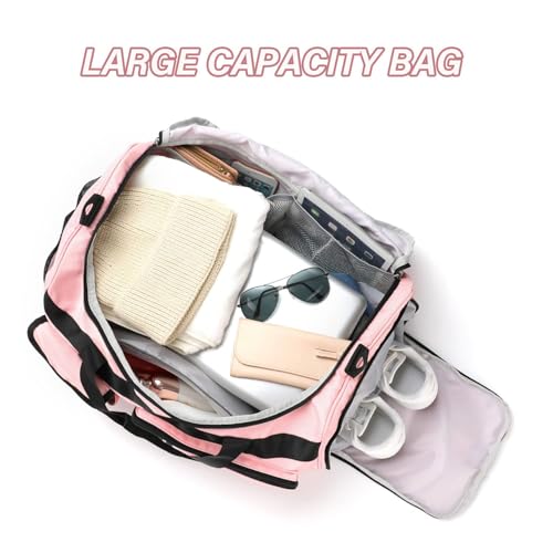 MAXTOP Travel Duffle Bag for Women Carry On Tote Weekender Overnight Bag Large Capacity Duffel Bag With Shoe Compartment,Gym Tote Bag with Dry and Wet Separation - Image 4