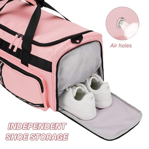 MAXTOP Travel Duffle Bag for Women Carry On Tote Weekender Overnight Bag Large Capacity Duffel Bag With Shoe Compartment,Gym Tote Bag with Dry and Wet Separation - Image 5