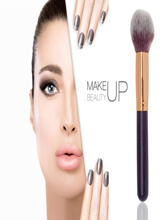 Kabello Professional Parlour And Home Use Fan Brush Makeup Face Contour Foundation Cosmetic Brush, Brown, 10 Grams, Pack of 1 - Image 5