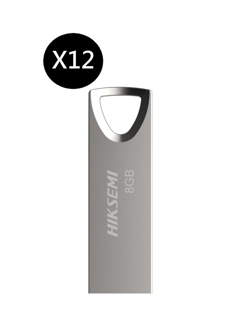 HIKSEMI Bundle Of 12 Metal 8GB USB Flash Drive, HS-USB-M200