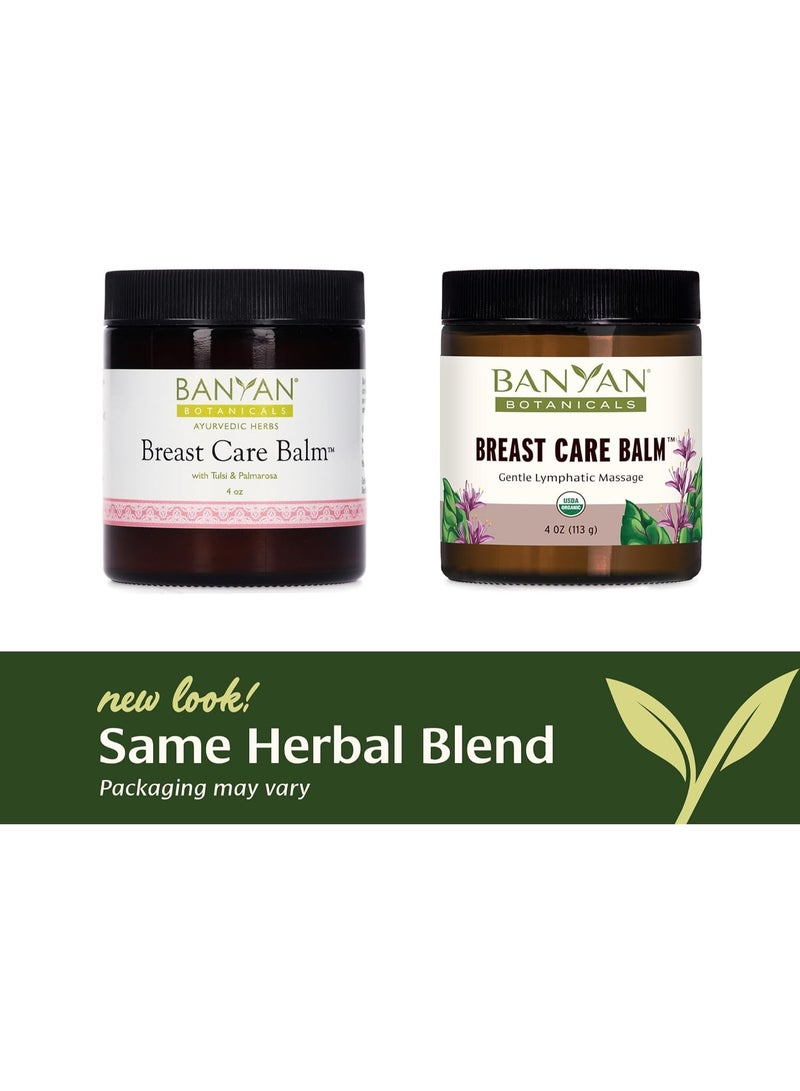 Banyan Botanicals Banyan Botanicals Breast Care Balm – Organic Herbal Salve with Tulsi & Palmarosa – for Lymph Massage & Breast Health – Promotes Healthy Circulation – 4 oz – Non GMO Sustainably Sourced Petroleum Free - Image 2