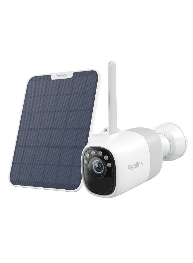 ريولينك Reolink Altas Series B630 كاميرا أمان خارجية تعمل بالطاقة الشمسية والبطارية بدقة 2K، بطارية قابلة لإعادة الشحن 20000mAh، رؤية ليلية ملونة، واي فاي 2.4/5GHz، كشف ذكي، متوافقة مع Alexa، دعم مركز المنزل، تشمل لوحة شمسية - Image 1