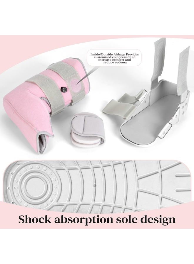 Medibot Medical Grade Fracture Boot - Adjustable Walking Cast for Foot & Ankle Injuries Secure Support for Broken Foot or Severe Sprain,Women's Small,Grey & Light Pink,Fits women's Shoe Size 4-6.5'' - Image 5