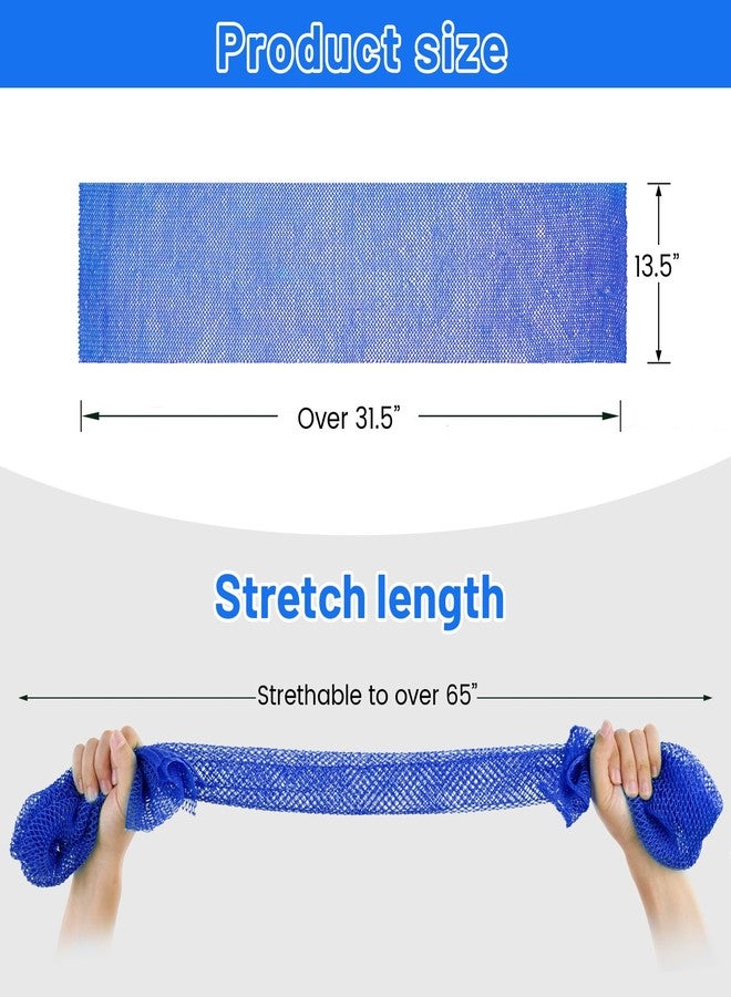 ZOCY African Net Sponge, Authentic Exfoliating Body Scrubber for Bath and Shower, Multiple Textures with Gentle Deep Exfoliating and Rich Lather for All Skins (Blue) - Image 3