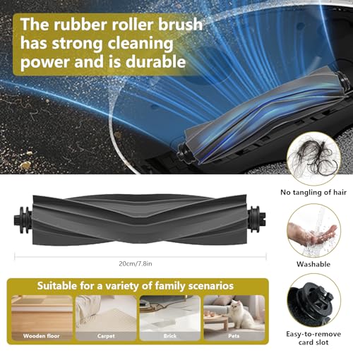Yivy L20 Ultra/L20 Ultra Complete/L30 Ultra/L30 Ultra Complete Replacement Parts for Dreame Vacuum Cleaner, Accessory Kit: 2 Main Brushes, 6 Side Brushes, 4 HEPA Filters, 6 Dust Bags, 8 Wipes-Yivy 28PCS - Image 3
