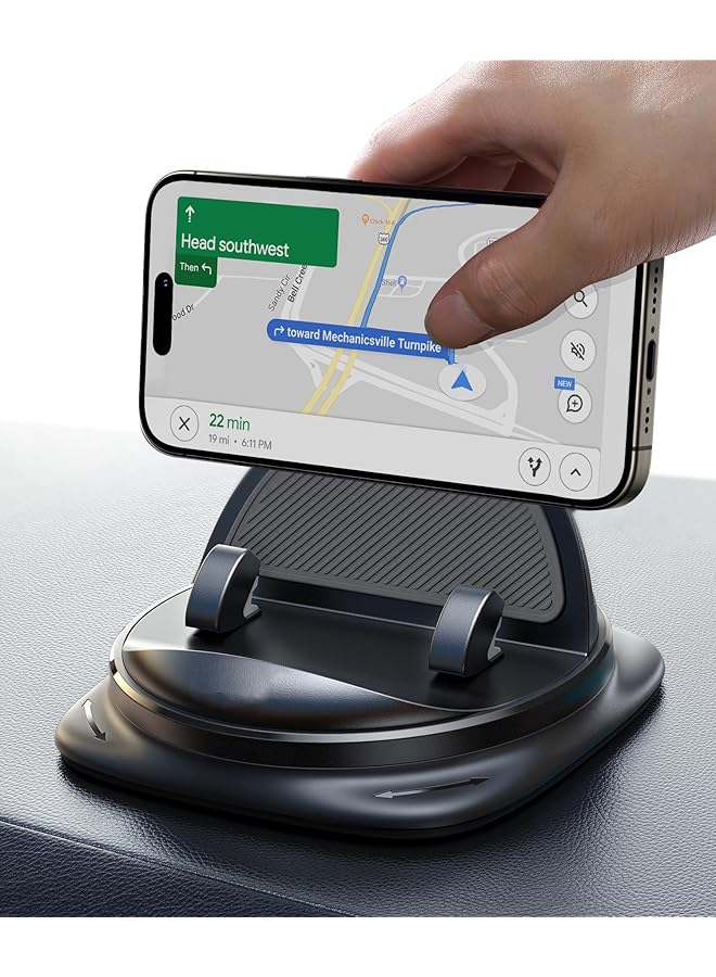 S-TOP Dashboard Phone Holder for Car, Upgraded Non-Slip Phone Pad for Car 360° Rotatable Silicone Car Phone Mount, Desk Phone Stand Compatible for All Phones GPS, Car Accessories - Image 1