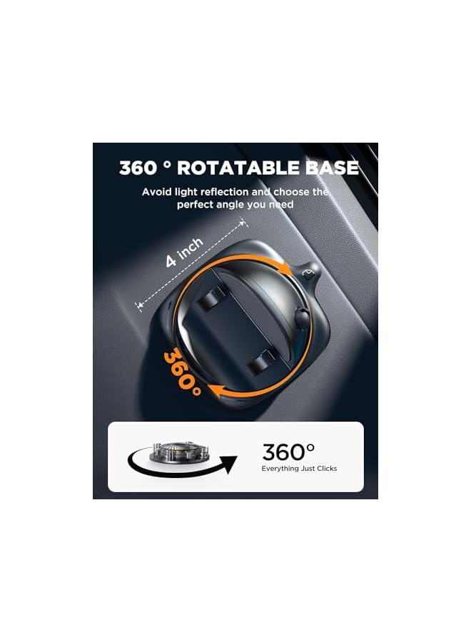 S-TOP Dashboard Phone Holder for Car, Upgraded Non-Slip Phone Pad for Car 360° Rotatable Silicone Car Phone Mount, Desk Phone Stand Compatible for All Phones GPS, Car Accessories - Image 2