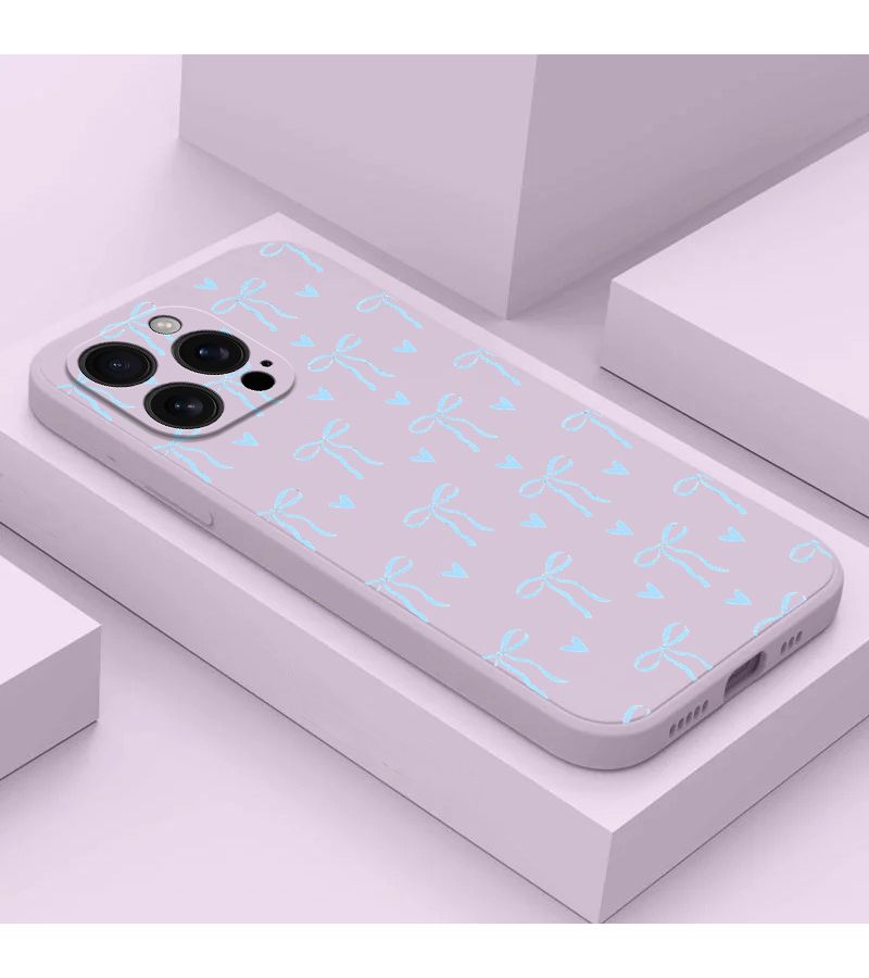 Phone Case Compatible With Honor X8b White Soft Clear Full Cover Small Hearts Bow Ribbon Anti Fingerprint - Image 4