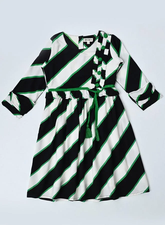 BELLA MODA Striped A-Line Dress