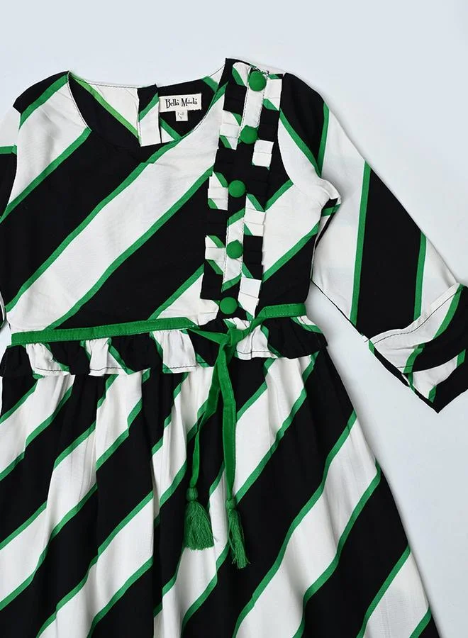 BELLA MODA Striped A-Line Dress