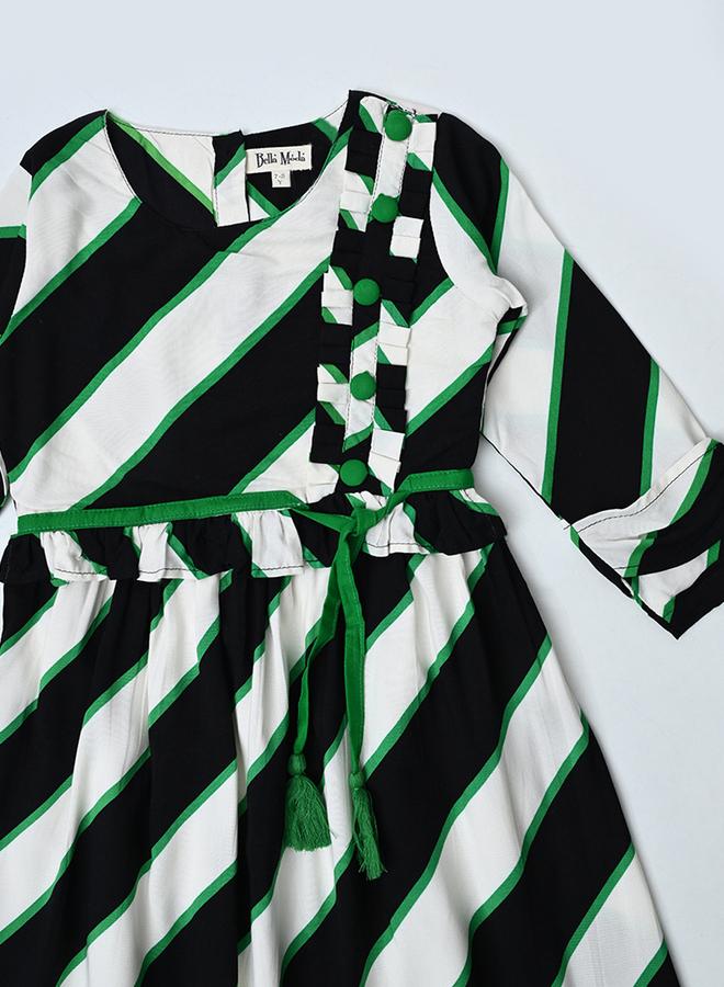 بيلا مودا فستان بخط  مخطط - Image 3