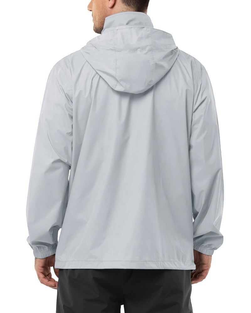 Outdoor Ventures Men's Rain Jacket Waterproof Lightweight Packable Rain Shell Raincoat with Hood for Golf Hiking Travel - Image 2