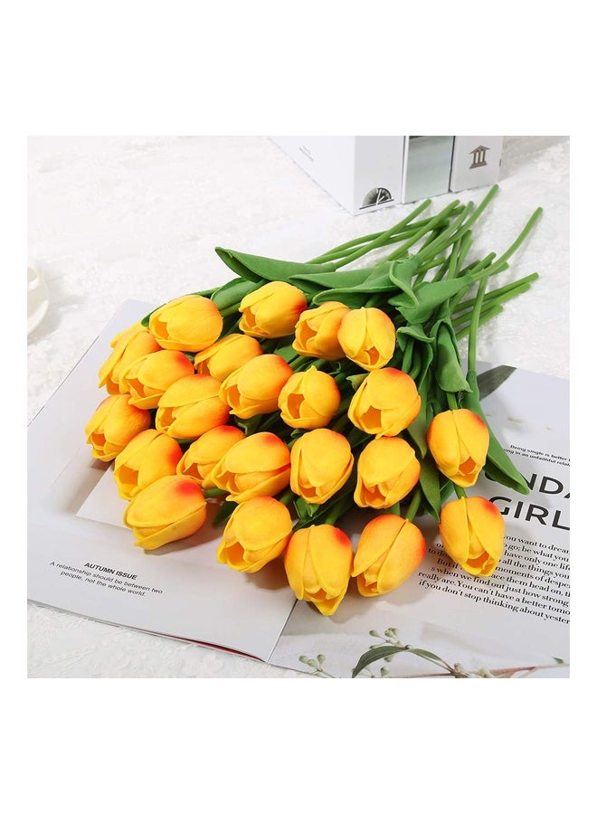 ZCM-HAPPY a set of 10 pieces Mini Tulips Artificial Flowers - Image 1