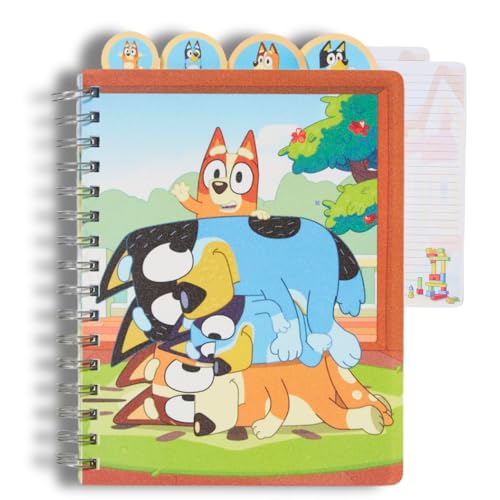Innovative Designs Bluey Tab Journal Notebook, Spiral Bound, 96 Lined Pages, 8 x 7 inches, Blue - Image 1