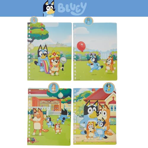 Innovative Designs Bluey Tab Journal Notebook, Spiral Bound, 96 Lined Pages, 8 x 7 inches, Blue - Image 4