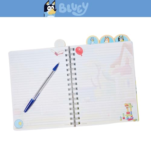 Innovative Designs Bluey Tab Journal Notebook, Spiral Bound, 96 Lined Pages, 8 x 7 inches, Blue - Image 3