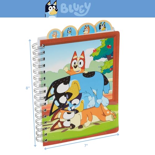 Innovative Designs Bluey Tab Journal Notebook, Spiral Bound, 96 Lined Pages, 8 x 7 inches, Blue - Image 5