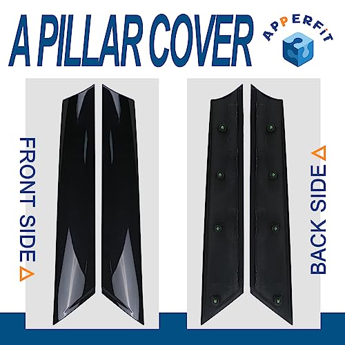 APPERFiT Windshield Post Trim A Pillar Molding Cover Compatible with Mini Cooper R55 R56 R57 2007-2015 Windshield Side Molding Replaces 51137272583 51137272584 - Image 4