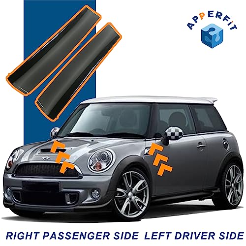 APPERFiT Windshield Post Trim A Pillar Molding Cover Compatible with Mini Cooper R55 R56 R57 2007-2015 Windshield Side Molding Replaces 51137272583 51137272584 - Image 2
