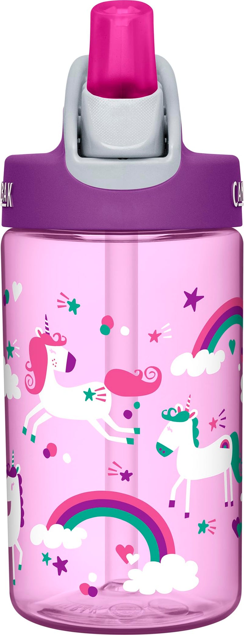 CamelBak eddy Kids Water Bottle - CamelBak Kids Big Bite Valve - Spill Proof - Water Bottle For Kids - BPA-Free Water Bottle - 12oz, Unicorns - Image 2