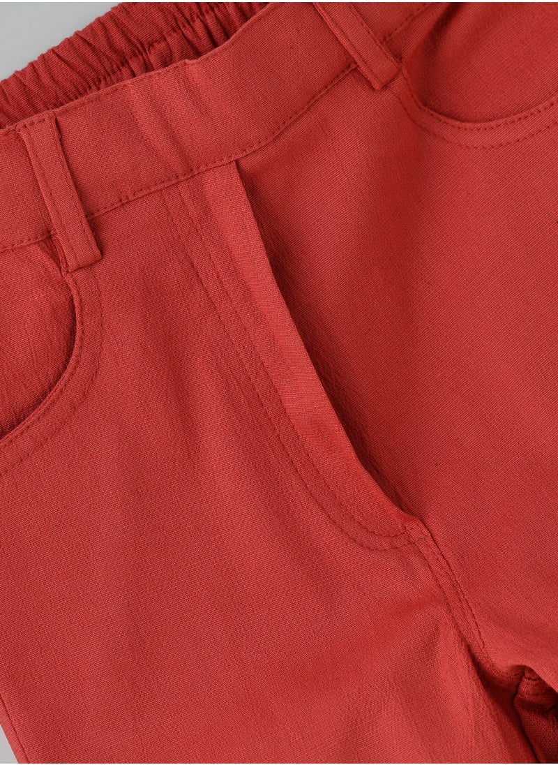 Jelliene Girls Red Stretch Pants  - Image 4