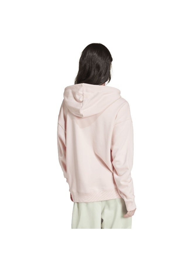 Adidas W Bl Ft O Hd Pink Training Sweatshirts 2XS  - Image 5