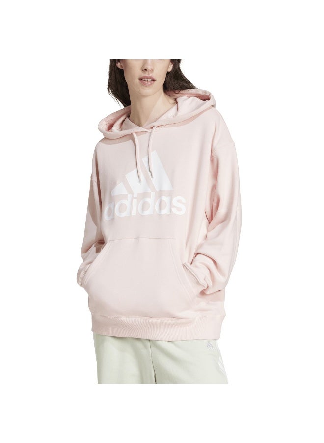 Adidas W Bl Ft O Hd Pink Training Sweatshirts 2XS  - Image 4