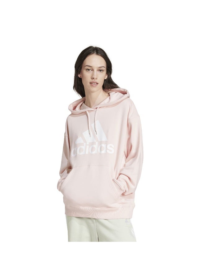 Adidas W Bl Ft O Hd Pink Training Sweatshirts 2XS  - Image 3