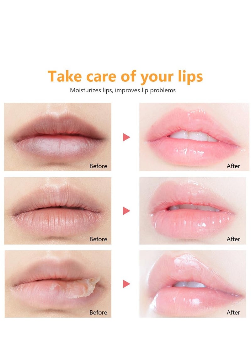 SYOSI 3Pcs Fruit Hydrating Glaze Lip Glow Oil Gloss Set Pink Pearl white Gold Moisturizing Plumping Plumper Shimmery Tinted Butter Lip Lio Tint Gloss Oil Stain Oul Pil Lipoil Ool Oli Okl Candy Apple  - Image 2