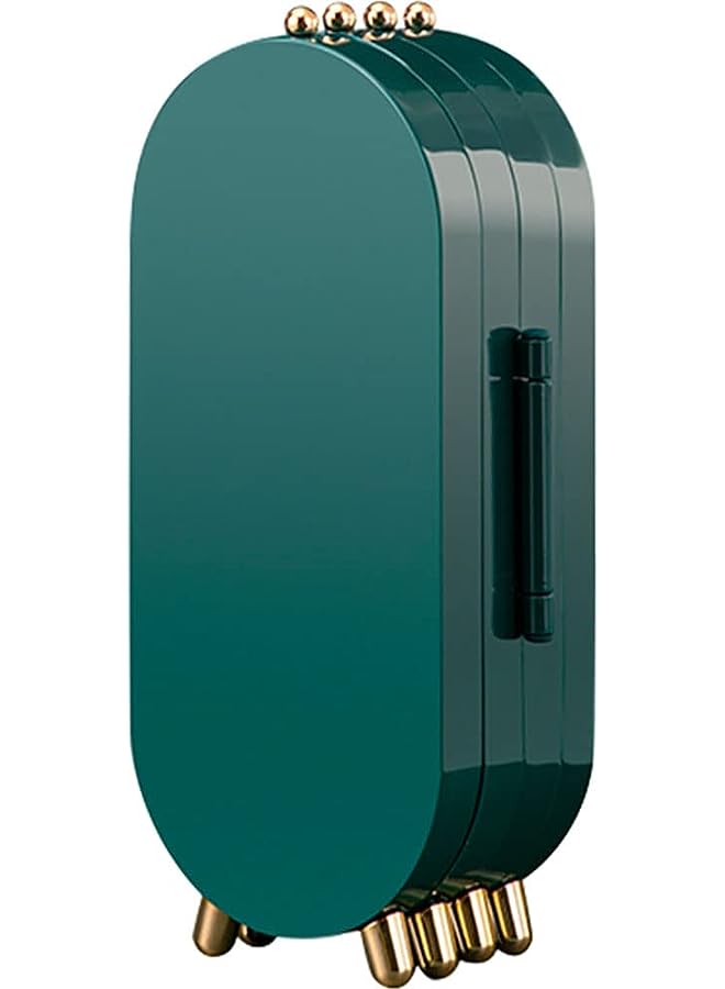 IAF Face Girl's 4 Tiers Foldable Acrylic Jewelry Display Stand with Mirror (Green) - Image 1