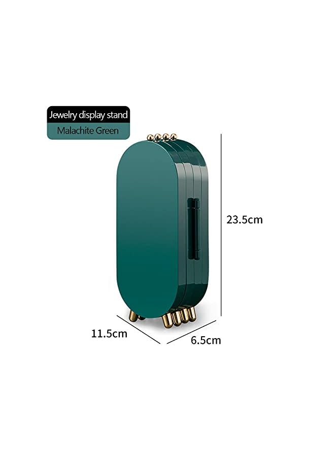 IAF Face Girl's 4 Tiers Foldable Acrylic Jewelry Display Stand with Mirror (Green) - Image 2