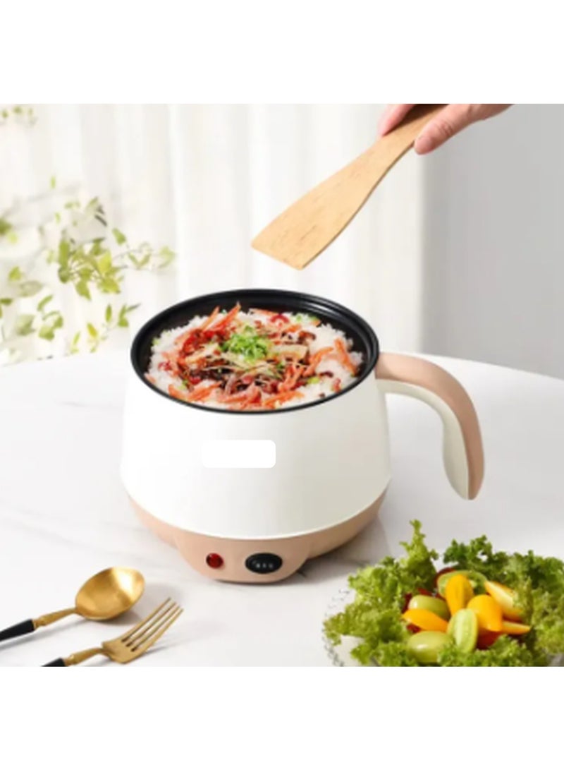 Kimaya 1.5L Electric Cooking Pot Non-stick With Glass Lid Rice Noodles Eggs Ramen Hot Pot Cooker - Image 2