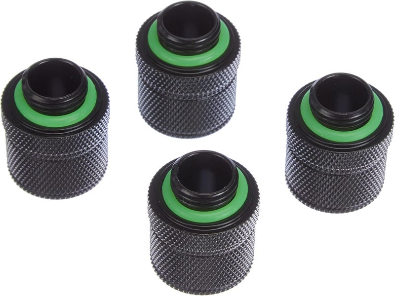 Corsair Hydro X Series XF Compression Fittings 10/13mm (3/8"/1/2") - Four Pack, Black - Image 1