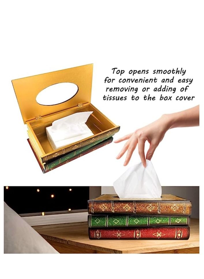 FFD Wooden Stylish Tissue Holder Tissue Box Cover and Napkin Holder Decorative Facial Tissue Dispenser Desktop Tissue Container - Image 4