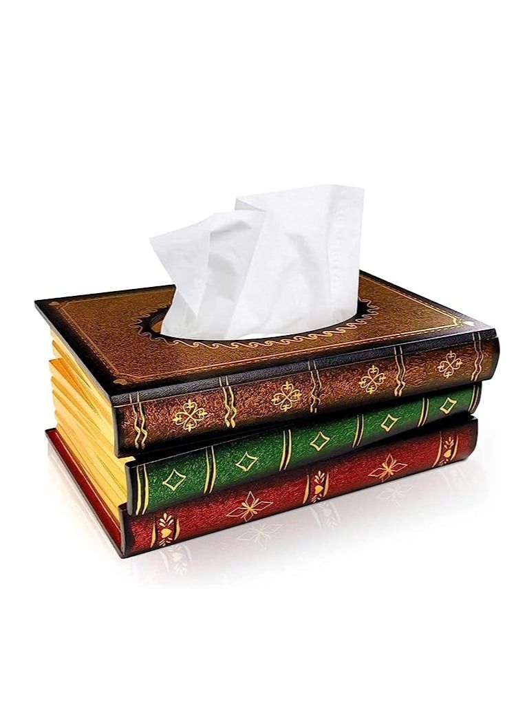 FFD Wooden Stylish Tissue Holder Tissue Box Cover and Napkin Holder Decorative Facial Tissue Dispenser Desktop Tissue Container - Image 1
